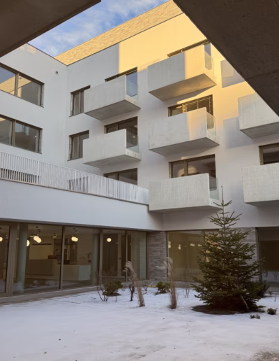 Budova Národního centra dlouhodobé péče Praha - Hostivař